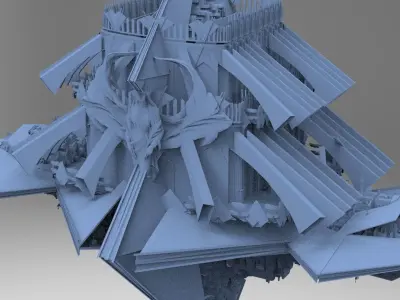 King Arthur Cathedral Floating monolith  3D model