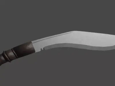 Nepali Khukuri Free low-poly 3D model