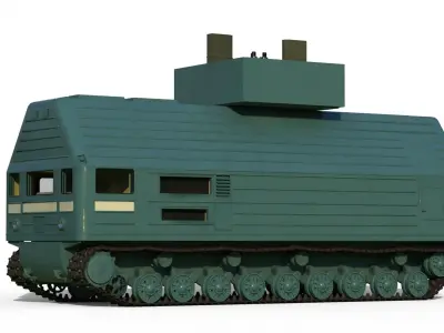 TES-3 Transportable Nuclear Power Plant 3D model