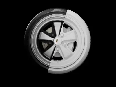Porsche 911 S rim with Pirelli P Zero tire 3D model