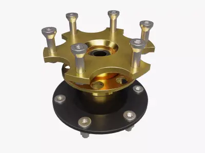 Quick Release Bolt-On Boss 01 Low-poly 3D model