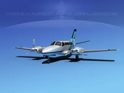 Cessna 404 Titan Courier V04 3D model