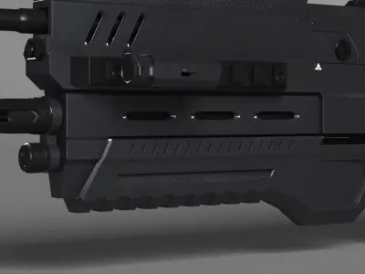  Futuristic Assault Rifle XCAR S14 3D model