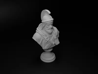 Medieval Catapult Operator Bust Chess 3D print model order