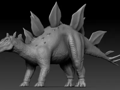Dinosaur Stegosaurus Sculpt Project 3D model