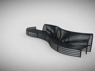 Metal Bench Free 3D model