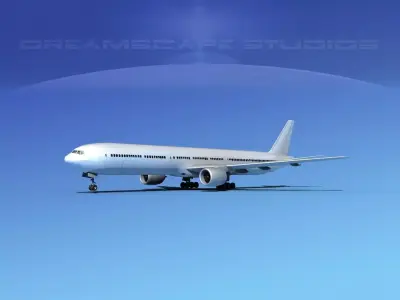 Boeing 777-300 Unmarked 3D model