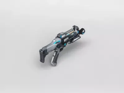 Futuristic Tactical Energy Rifle 3D Model 3D model