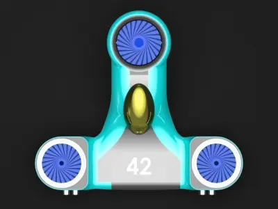 Futuristic Personal Hover Car 3D model