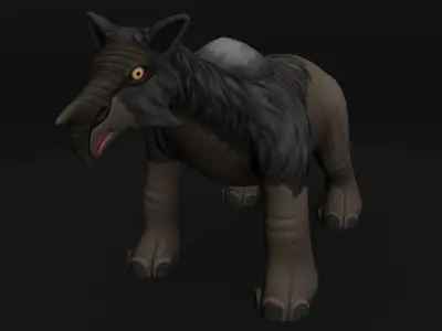 Stylized Paraceratherium Fantasy Creature Rigged Game Ready Low-poly 3D model