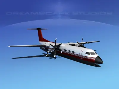 Dehaviland DHC-8 400 Corporate 3 3D model