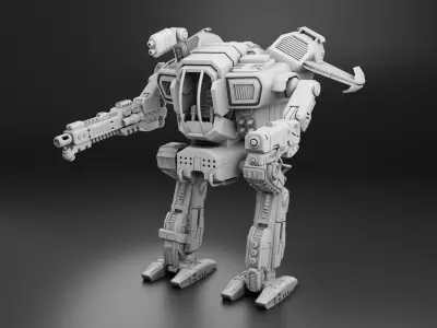 Robo-Tank 3D Print model warhammer armoured vehicle 3D print model