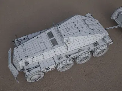 Replica SDKFZ 250 military vehicle 3d tire model 3D model
