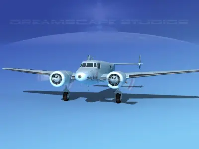Lockheed L10 Electra Daily Express 1 3D model