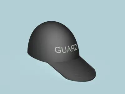 GUARD peaked cap Low-poly 3D model