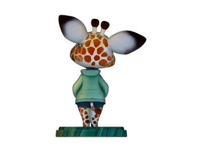 Cute Giraffe 3D model