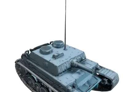 Realistic Tank 3D Model Low-poly 3D model