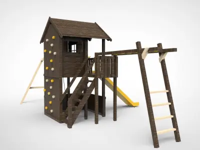  Simple Wood Playground 3D model