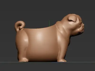 Pot-pugdog -free Free 3D print model