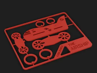 Among Us Airship kit card Free 3D print model