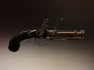 Old Gun Medieval 3D model