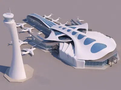 0197 - Airport Building 3D model