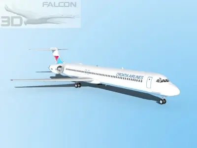 Falcon3D MD-80  Croatia Airlines 3D model