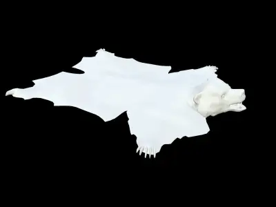 Bear Rug Low-poly 3D model