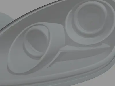 Porsche Headlights Low-poly 3D model