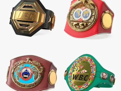 Championship Belts Collection 2 3D model