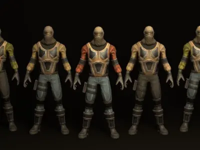 Combat Character Pack 1 Enemies Low-poly 3D model