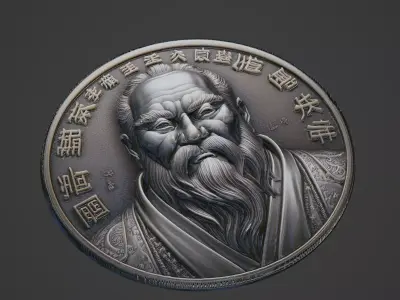 Sun Tzu Medallion 3D print model