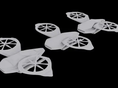 Fighting Drone Low-poly 3D model