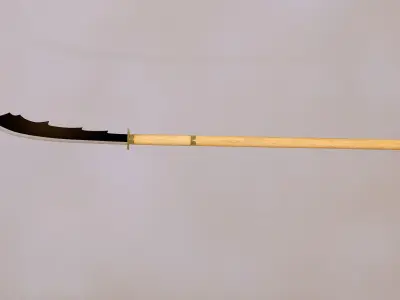 Black Dragon Naginata 3D model