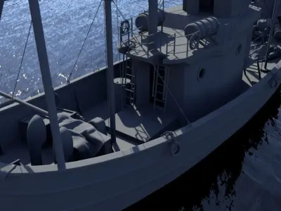 fishing boat 3D model 2