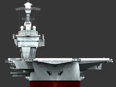 Nuclear aircraft carrier Charles de Gaulle 3D model