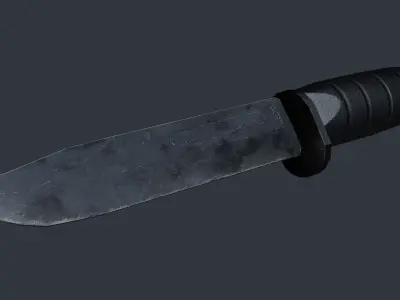 Knife low poly Low-poly 3D model