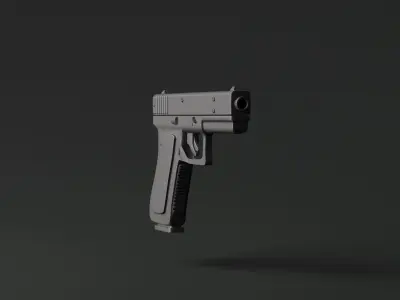 9mm Pistol Low-poly 3D model