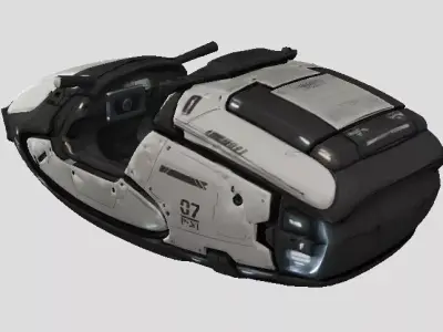 Sci-Fi HoverBike Low-poly 3D model purchase