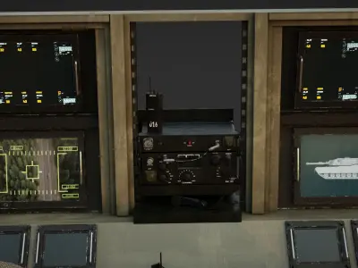 Contol console Hud Low-poly 3D model