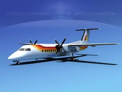 DeHavilland DHC-8-Q300 Iberia 3D model