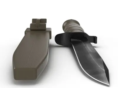 Glock FM 78 Knife Set 3D model