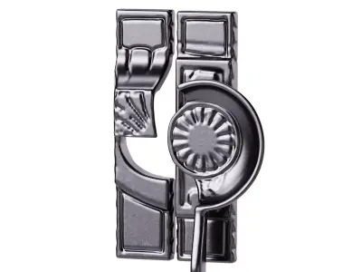 Antique Brass Window Sash Lock Victorian Style Window Locks 3D model