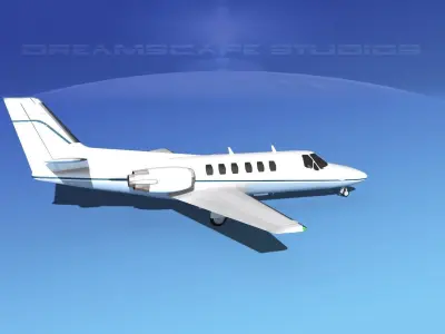 Cessna C550 Citation II V03 3D model