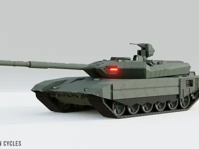 T90MS Tank Concept - Game Ready Low-poly 3D model