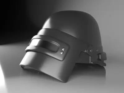 Helmet level 3 of PUBG Low-poly 3D model