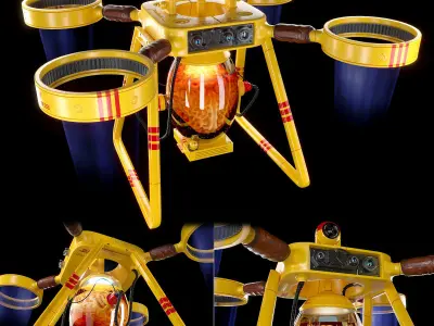 Drone delivery brains 3D model