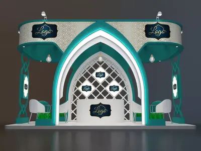 exhibition stand 18 sqm 3D model