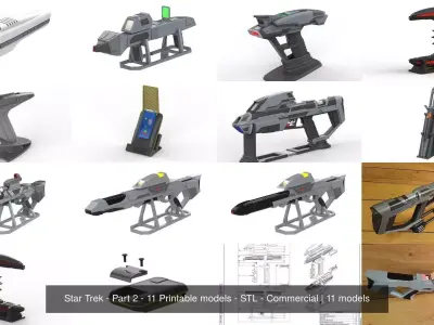Star Trek - Part 2 - 11 Printable models - STL - Commercial 3D Model Collection