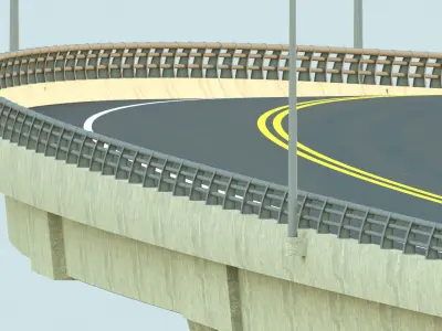 Full detailed Bridge model Free 3D model